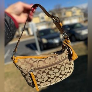 Coach Brown Signature Ergo Hobo Shoulder Bag